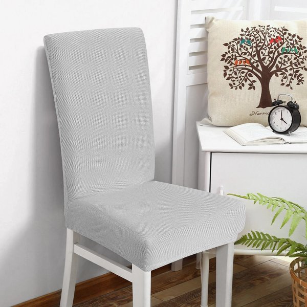Κάλυμμα Καρέκλας Ελαστικό Elegance Λευκό Μονόχρωμο Lino Home