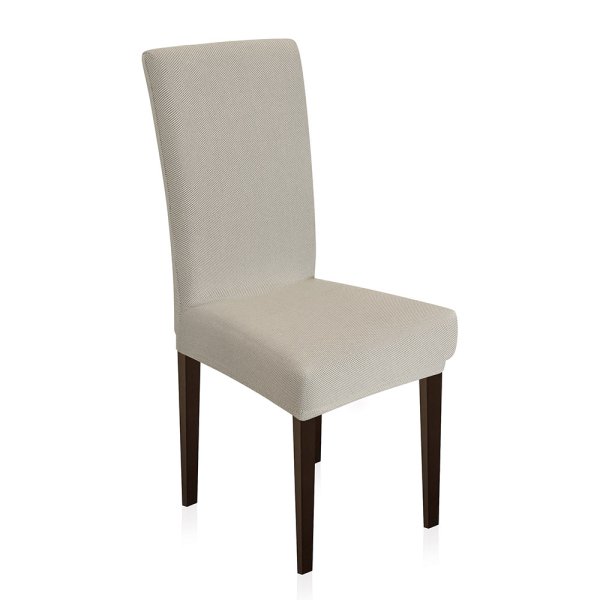 Κάλυμμα Καρέκλας Ελαστικό Elegance Εκρού Μονόχρωμο Lino Home