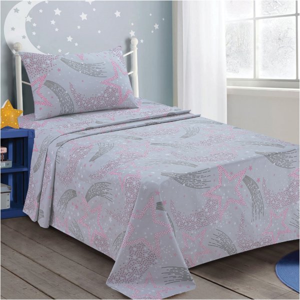 Κουβερλί Μονό Aksa Pink Lino Home