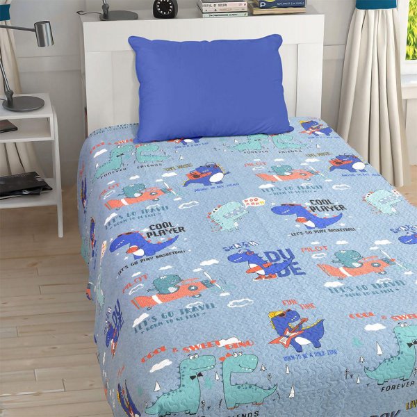 Κουβερλί Μονό Jurassic Green/Gray Lino Home