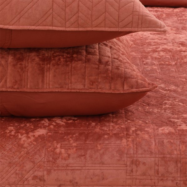 Σετ Κουβερλί Υπέρδιπλο Manta Red Lino Home