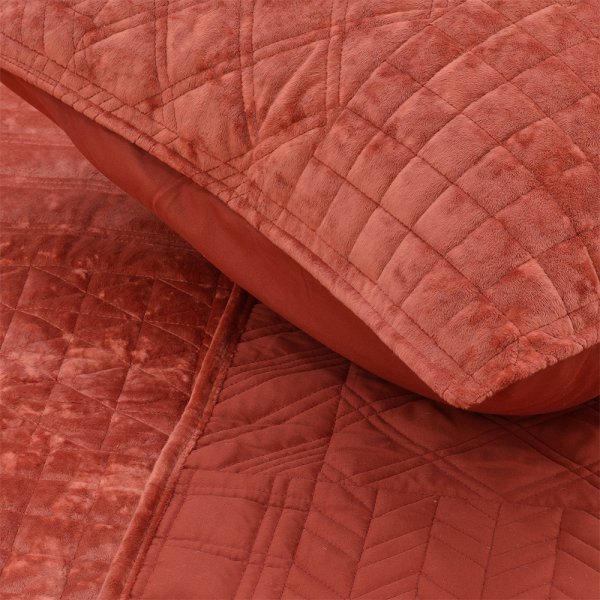 Σετ Κουβερλί Υπέρδιπλο Manta Red Lino Home