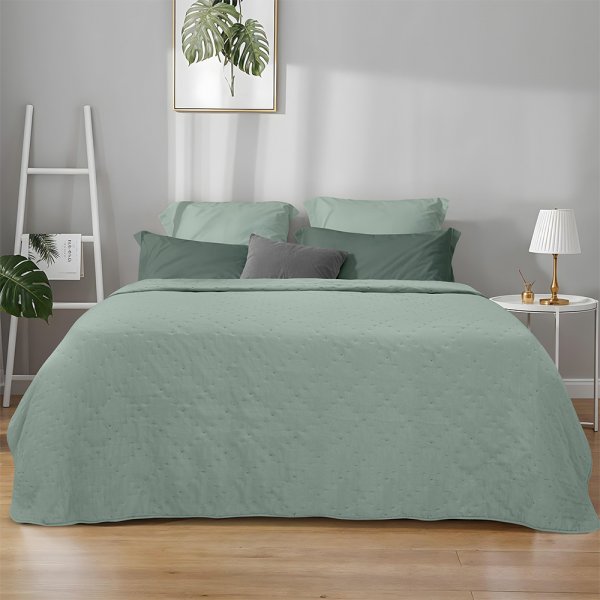 Κουβερλί Υπέρδιπλο Lipe Green Lino Home