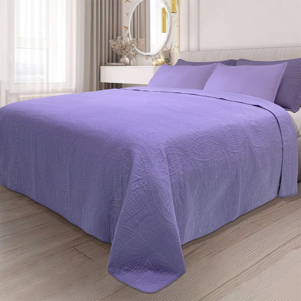 Κουβερλί Υπέρδιπλο Ligero Violet Lino Home