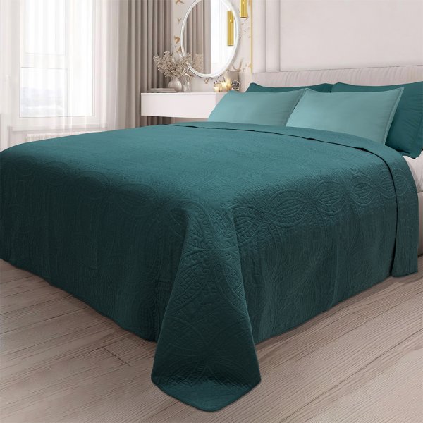 Κουβερλί Υπέρδιπλο Ligero Green Lino Home