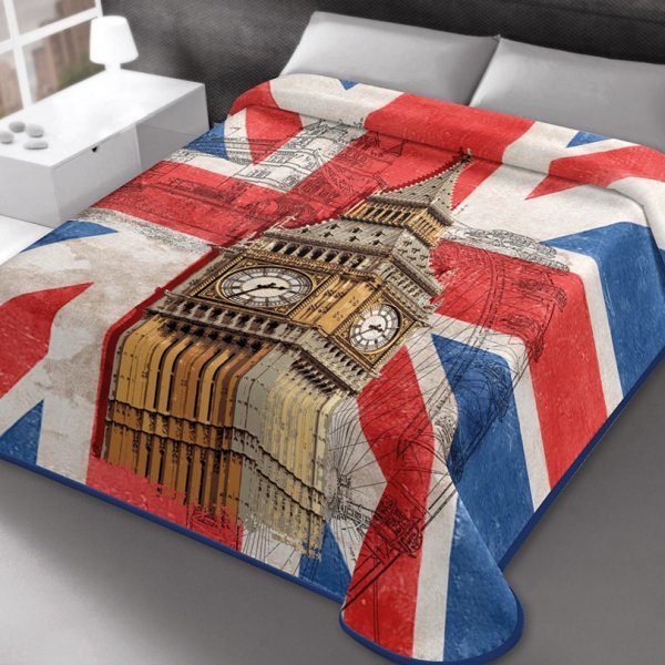 Κουβέρτα Βελουτέ Μονή London 328 Belpla