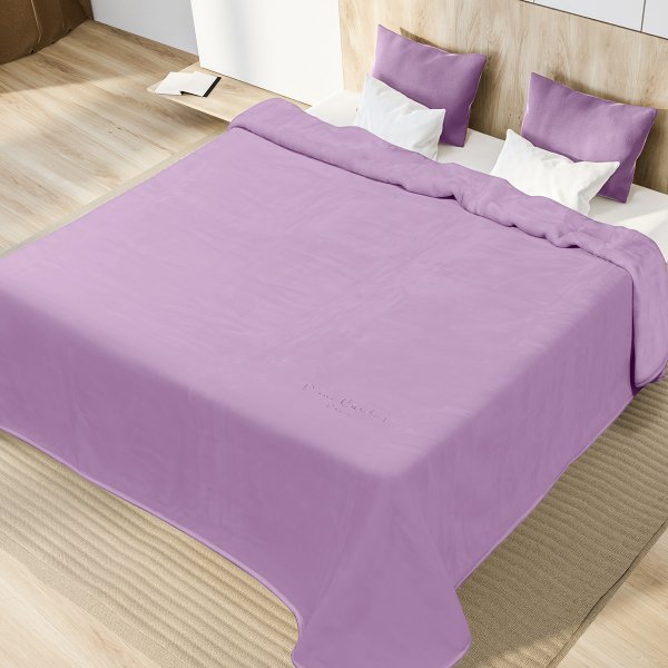 Κουβέρτα Βελουτέ Υπέρδιπλη 545/21 Lila Pierre Cardin