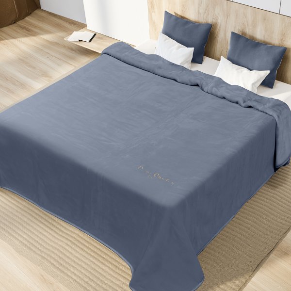 Κουβέρτα Βελουτέ Υπέρδιπλη 545/70 Anthracite Pierre Cardin