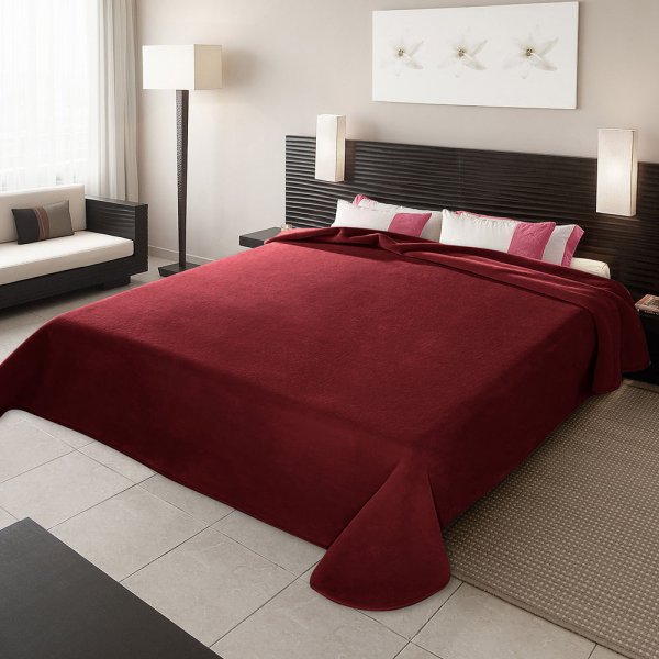 Κουβέρτα Βελουτέ Μονή Ster Garnet Belpla