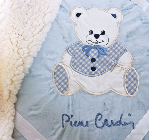 Κουβέρτα Fleece Κούνιας Teddy Blue Pierre Cardin