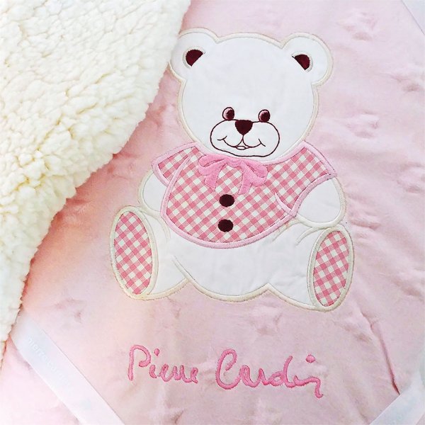 Κουβέρτα Fleece Κούνιας Teddy Pink Pierre Cardin