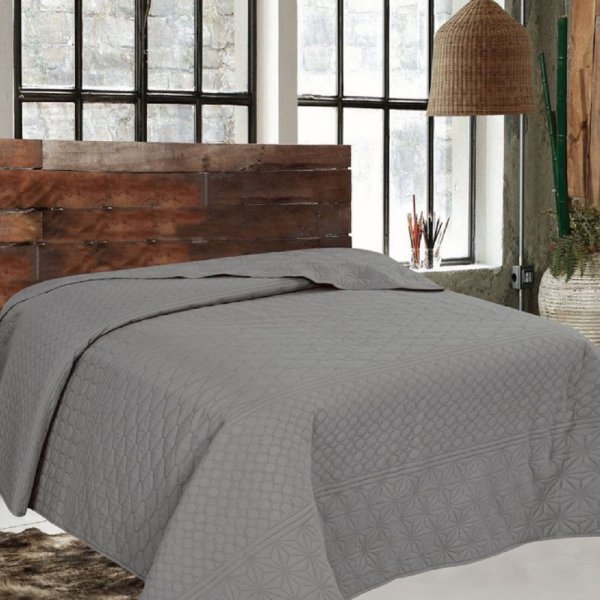 Κουβερλί Υπέρδιπλο Venus Dark Gray Adam Home
