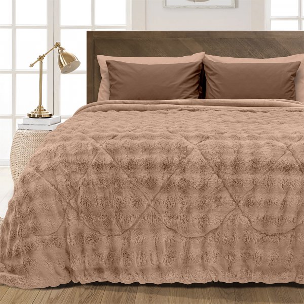 Κουβερτοπάπλωμα Μονό Conilio Old Pink Lino Home