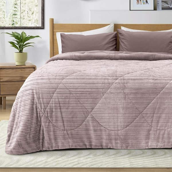 Κουβερτοπάπλωμα Υπέρδιπλο Stacy Lilac Lino Home