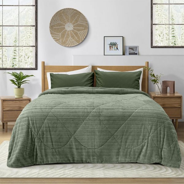 Κουβερτοπάπλωμα Υπέρδιπλο Stacy Khaki Lino Home