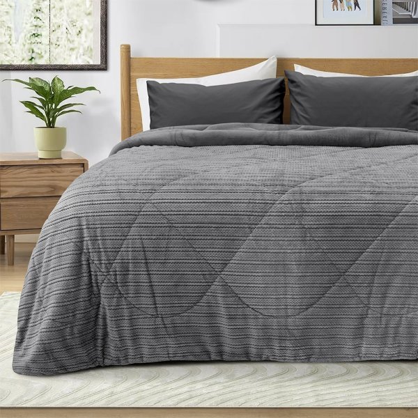 Κουβερτοπάπλωμα Υπέρδιπλο Stacy Gray Lino Home