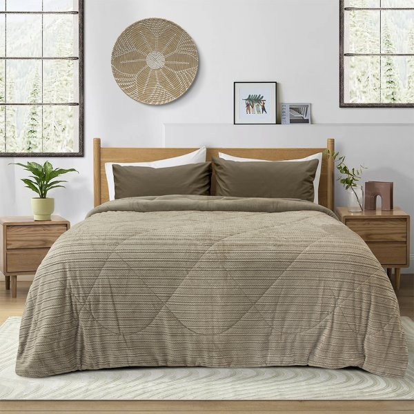 Κουβερτοπάπλωμα Υπέρδιπλο Stacy Taupe Lino Home