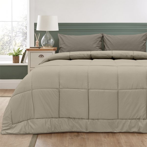 Πάπλωμα Υπέρδιπλο Colcha Beige Lino Home