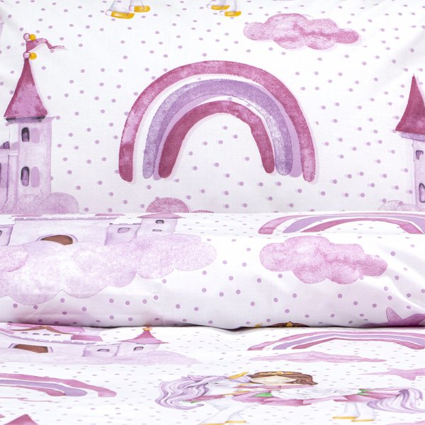 Σετ Πάπλωμα Μονό Dreamy Castleland White Lino Home