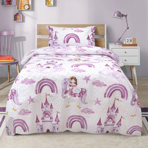 Σετ Πάπλωμα Μονό Dreamy Castleland White Lino Home