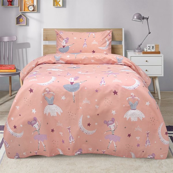 Σετ Πάπλωμα Μονό Dreamy Dancers Coral Lino Home