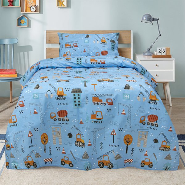 Σετ Πάπλωμα Μονό Playground Town Petrol Lino Home