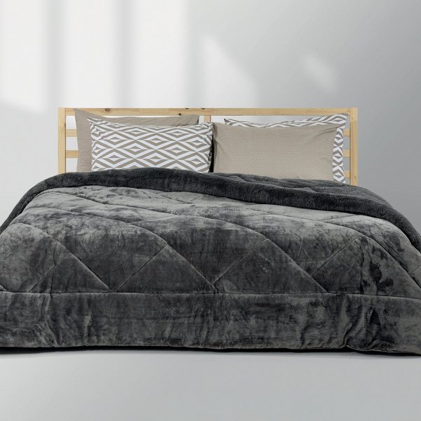 Κουβερτοπάπλωμα Υπέρδιπλο Erba Γκρι Lino Home