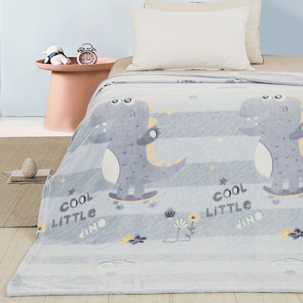 Φωσφοριζέ Κουβέρτα Fleece Μονή Dinosaur 101 Adam Home