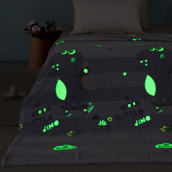 Φωσφοριζέ Κουβέρτα Fleece Μονή Dinosaur 101 Adam Home