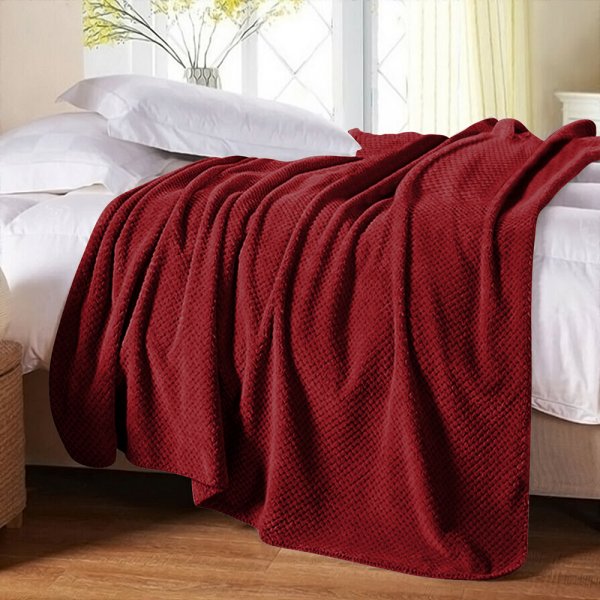 Κουβέρτα Fleece Υπέρδιπλη Irilida Cherry Lino Home