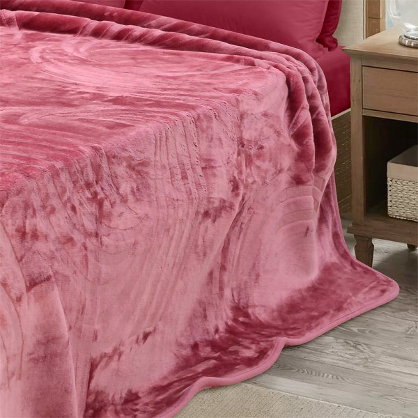 Κουβέρτα Βελουτέ Μονή Cobertor Emb Apple Lino Home