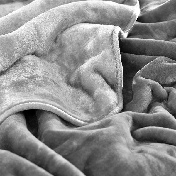 Κουβέρτα Βελουτέ Υπέρδιπλη Cobertor Gray Lino Home