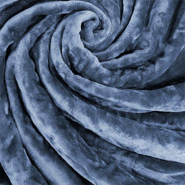 Κουβέρτα Βελουτέ Μονή Vellut Blue Lino Home