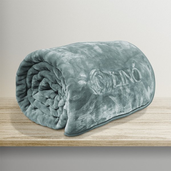 Κουβέρτα Βελουτέ Υπέρδιπλη Vellut Mint Lino Home