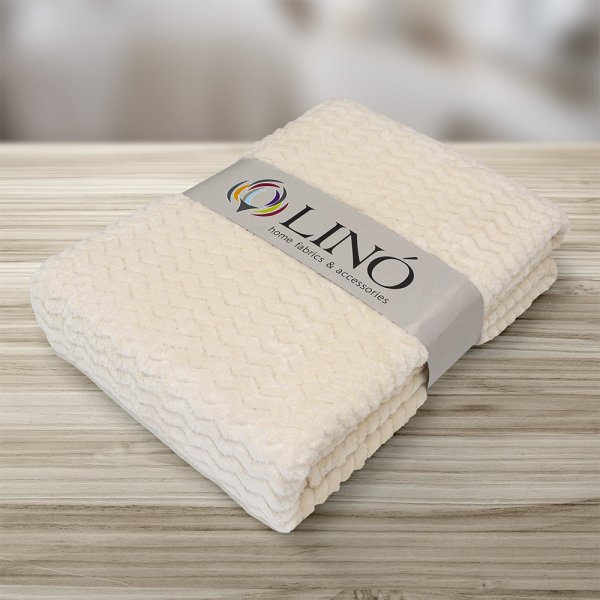 Κουβέρτα Fleece Υπέρδιπλη Pelusa Ecru Lino Home