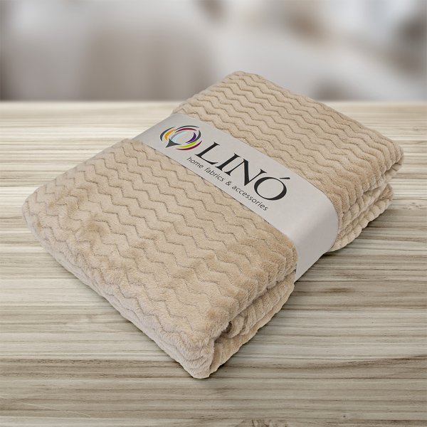 Κουβέρτα Fleece Υπέρδιπλη Pelusa Beige Lino Home