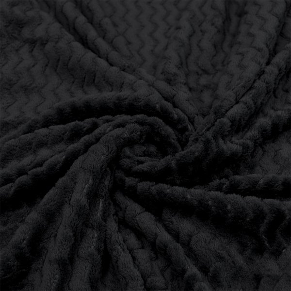 Κουβέρτα Fleece Υπέρδιπλη Pelusa Black Lino Home