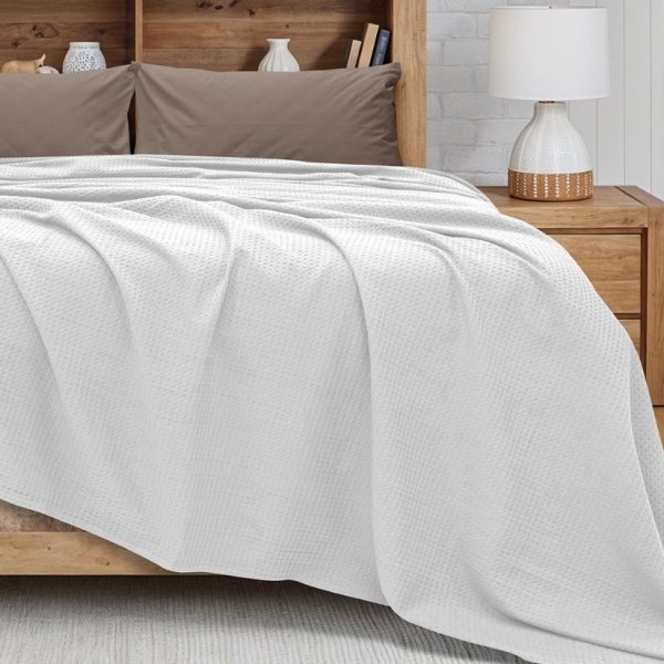 Κουβέρτα Πικέ Γίγας Cocoon Λευκό Lino Home