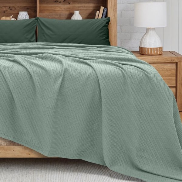 Κουβέρτα Πικέ Γίγας Cocoon Μέντα Lino Home