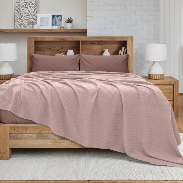 Κουβέρτα Πικέ Γίγας Cocoon Ροζ Lino Home