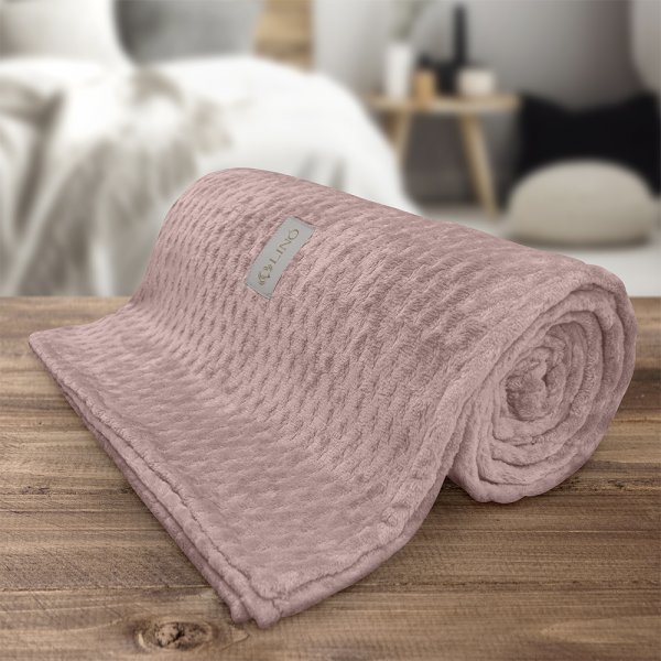 Κουβέρτα Fleece Μονή Lofti Λιλά Lino Home