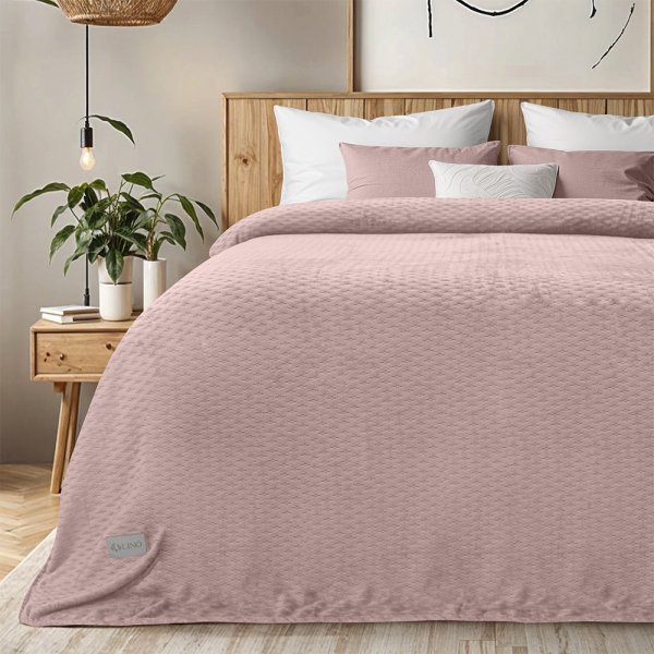 Κουβέρτα Fleece Υπέρδιπλη Lofti Λιλά Lino Home
