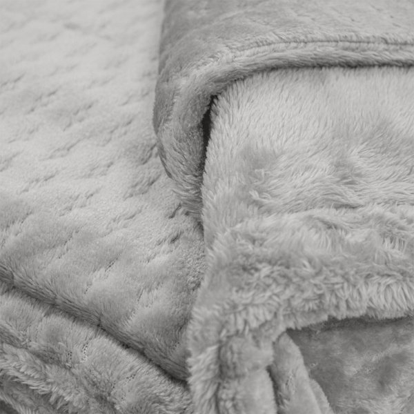 Κουβέρτα Fleece Μονή Sherpa Lofti Ασημί Lino Home