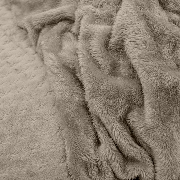 Κουβέρτα Fleece Υπέρδιπλη Sherpa Lofti Taupe Lino Home