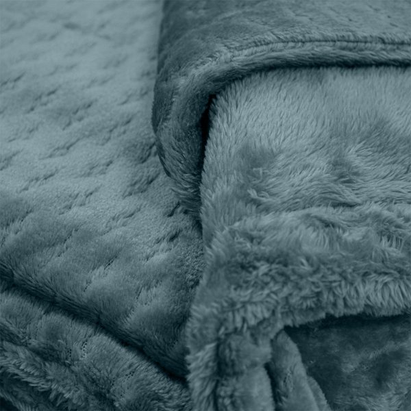 Κουβέρτα Fleece Υπέρδιπλη Sherpa Lofti Ντένιμ Lino Home