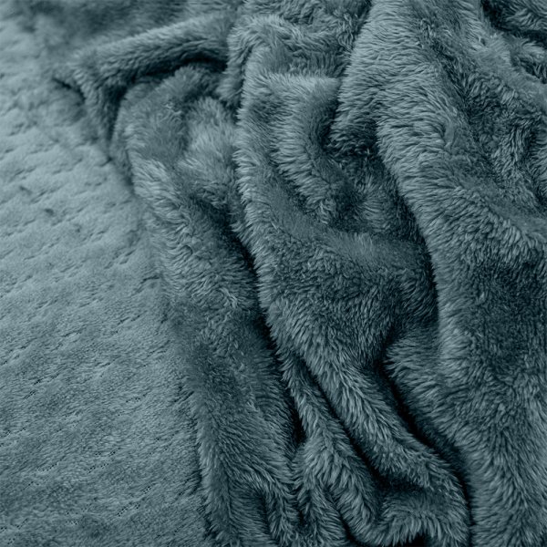 Κουβέρτα Fleece Υπέρδιπλη Sherpa Lofti Ντένιμ Lino Home
