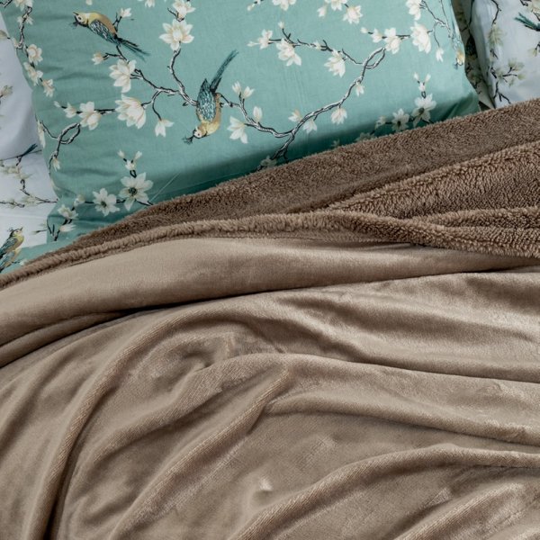 Κουβέρτα Fleece Μονή Erba Μπεζ Lino Home