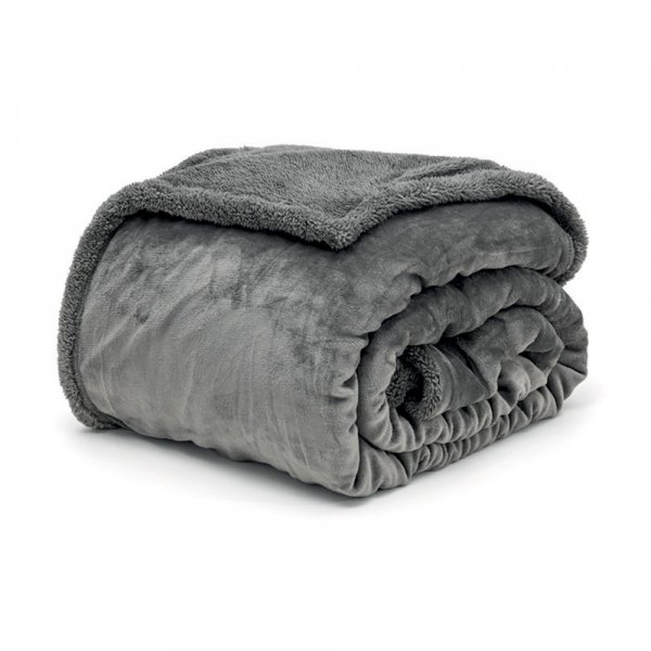Κουβέρτα Fleece Υπέρδιπλη Erba Γκρι Lino Home