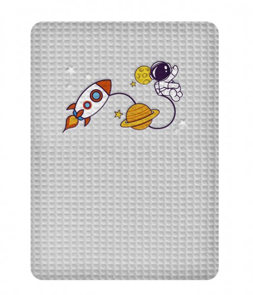 Κουβέρτα Πικέ Λίκνου Space Gray Adam Home