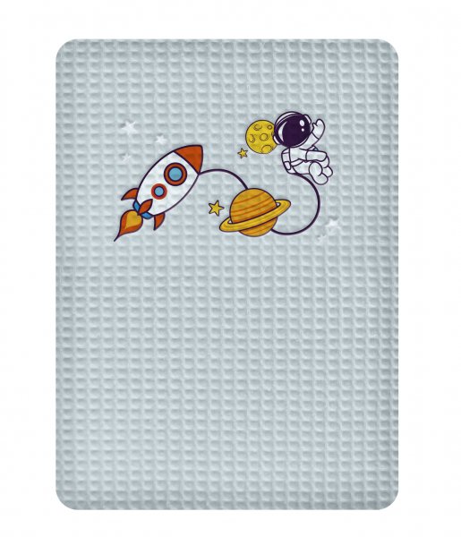 Κουβέρτα Πικέ Κούνιας Space Blue Adam Home